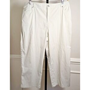 Lord & Taylor Women's 16 Classic Checkered Capri Pants Poly Cotton Nylon Spandex